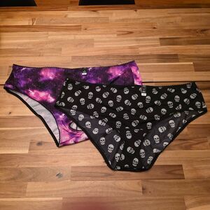 Torrid Curve Hipster Underwear Purple Galaxy and Black Skull